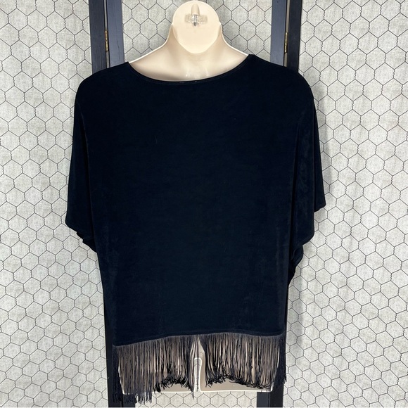 Travelers by Chico’s Fringe Poncho - Picture 3 of 10